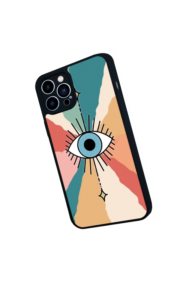 iPhone 12 Pro Max Uyumlu Göz Tasarımlı Glossy Premium Kılıf