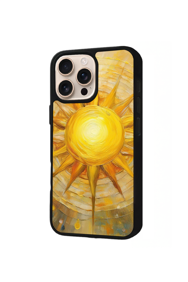 iPhone 15 Pro Uyumlu Gunes Tasarımlı Glossy Premium Kılıf