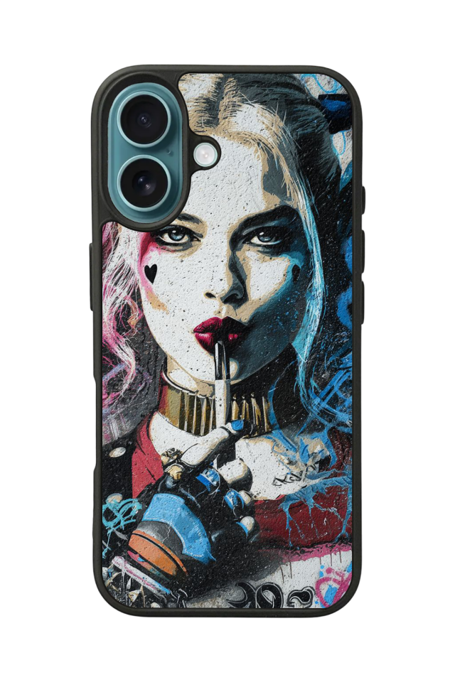 iPhone 16 Plus Uyumlu HarleyQueen Tasarımlı Glossy Premium Kılıf