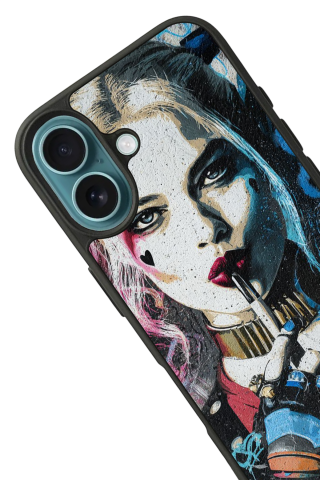 iPhone 16 Plus Uyumlu HarleyQueen Tasarımlı Glossy Premium Kılıf