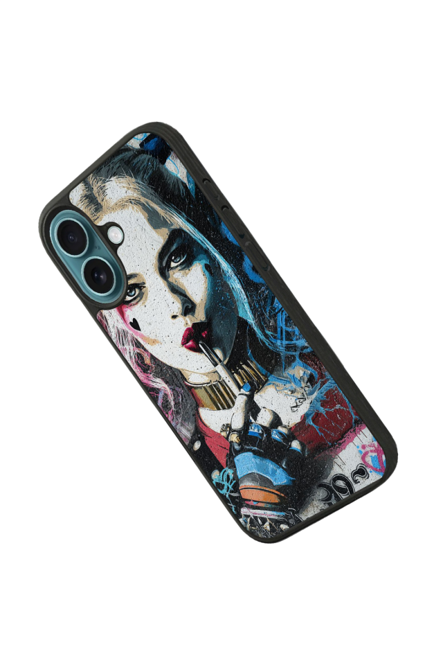 iPhone 16 Plus Uyumlu HarleyQueen Tasarımlı Glossy Premium Kılıf