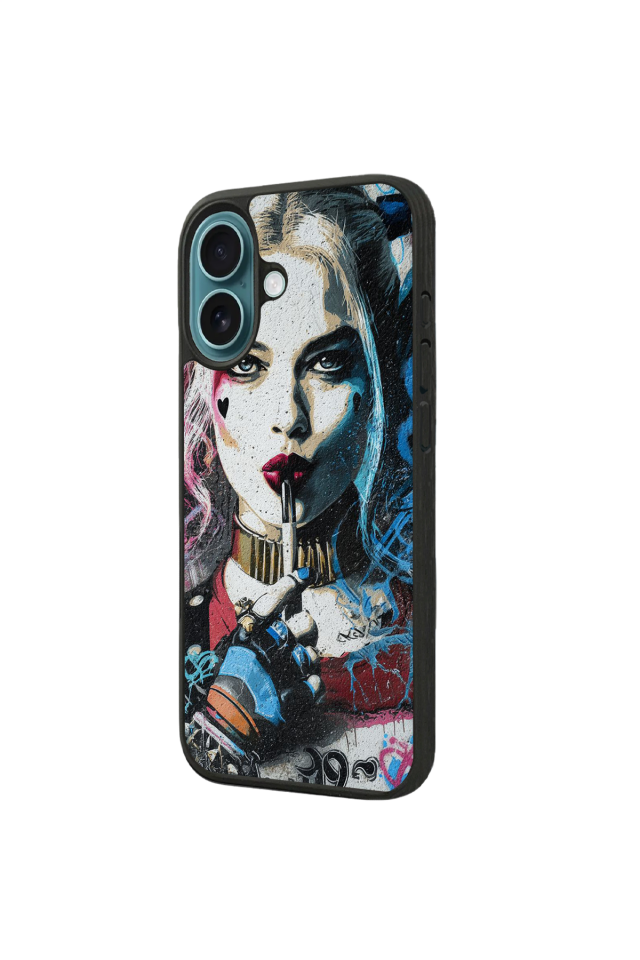 iPhone 16 Plus Uyumlu HarleyQueen Tasarımlı Glossy Premium Kılıf