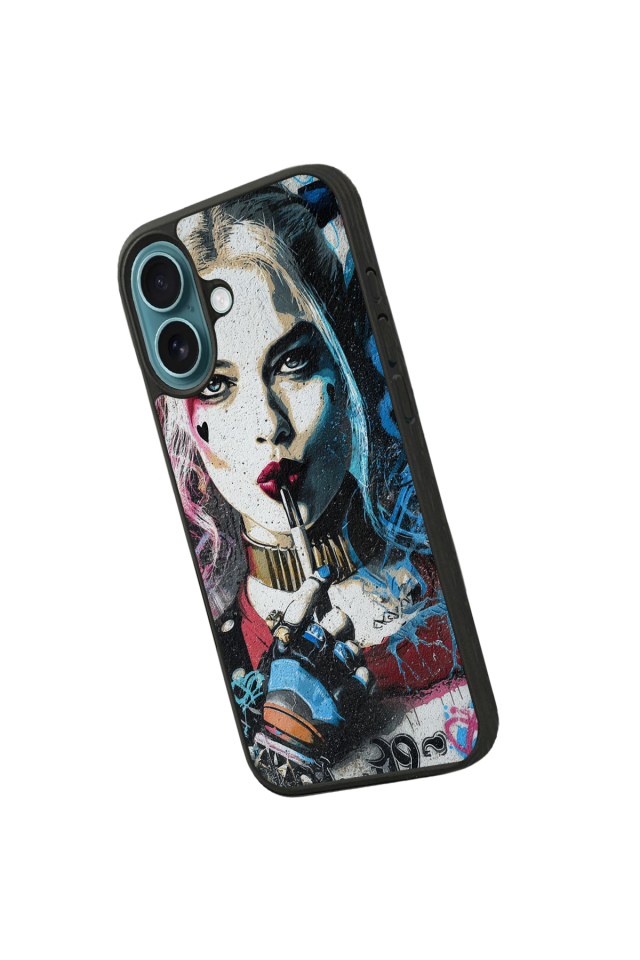 iPhone 16 Plus Uyumlu HarleyQueen Tasarımlı Glossy Premium Kılıf