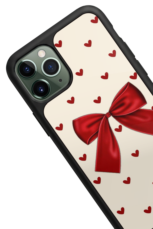 iPhone 11 Pro Uyumlu Kurdele Tasarımlı Glossy Premium Kılıf