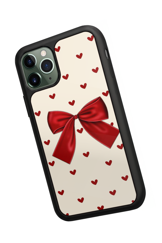 iPhone 11 Pro Uyumlu Kurdele Tasarımlı Glossy Premium Kılıf