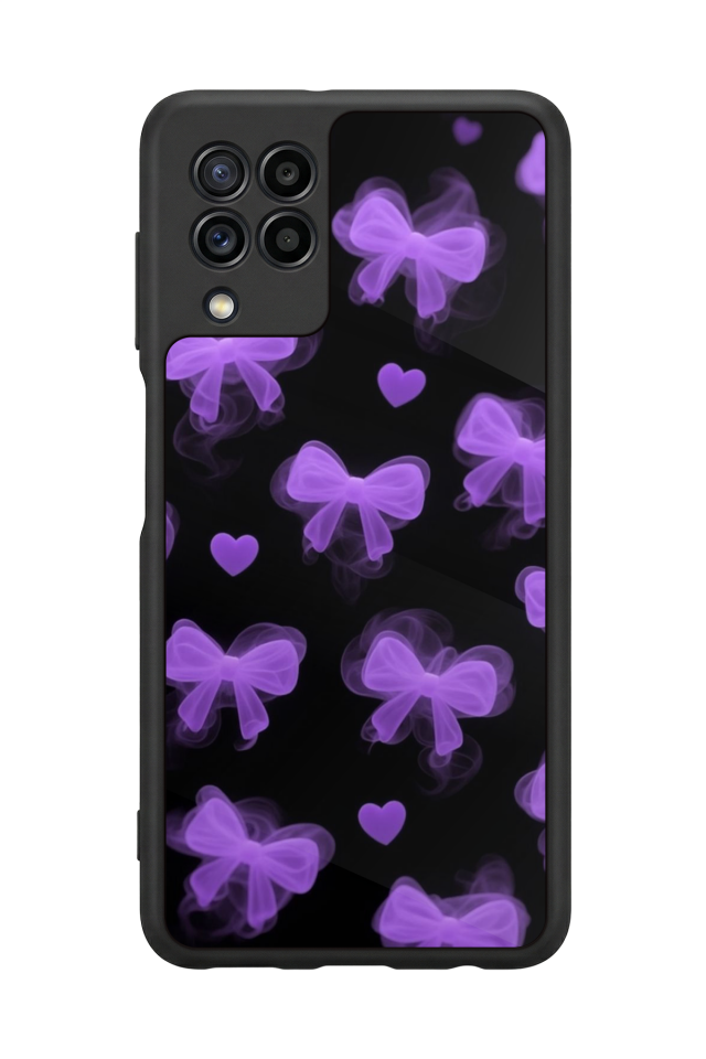Samsung Galaxy M22 Uyumlu Kurdele Tasarımlı Glossy Premium Kılıf