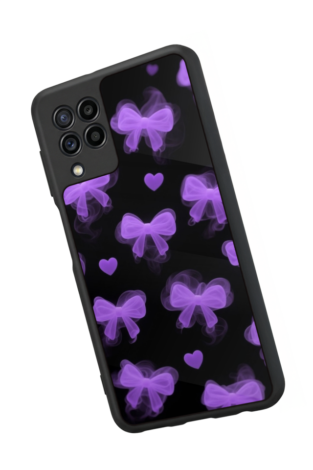 Samsung Galaxy M22 Uyumlu Kurdele Tasarımlı Glossy Premium Kılıf