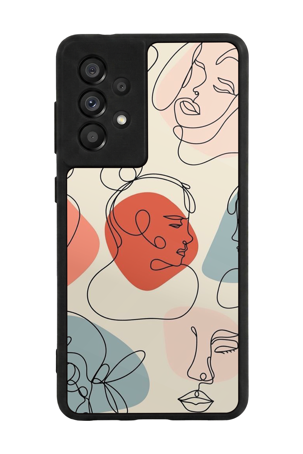 Samsung Galaxy A73 Uyumlu Line Art Tasarımlı Glossy Premium Kılıf