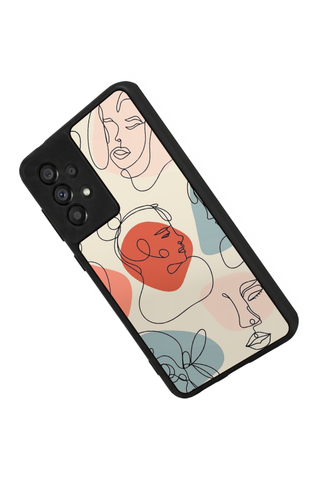 Samsung Galaxy A73 Uyumlu Line Art Tasarımlı Glossy Premium Kılıf