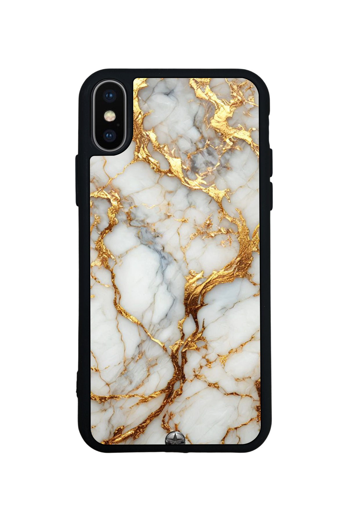 iPhone XS Max Uyumlu Mermer Marble Tasarımlı Glossy Premium Kılıf