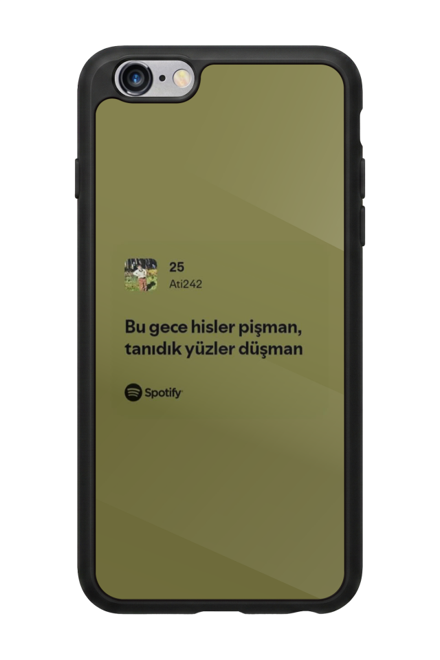 iPhone 6 Plus Uyumlu Sarki Sozleri Tasarımlı Glossy Premium Kılıf