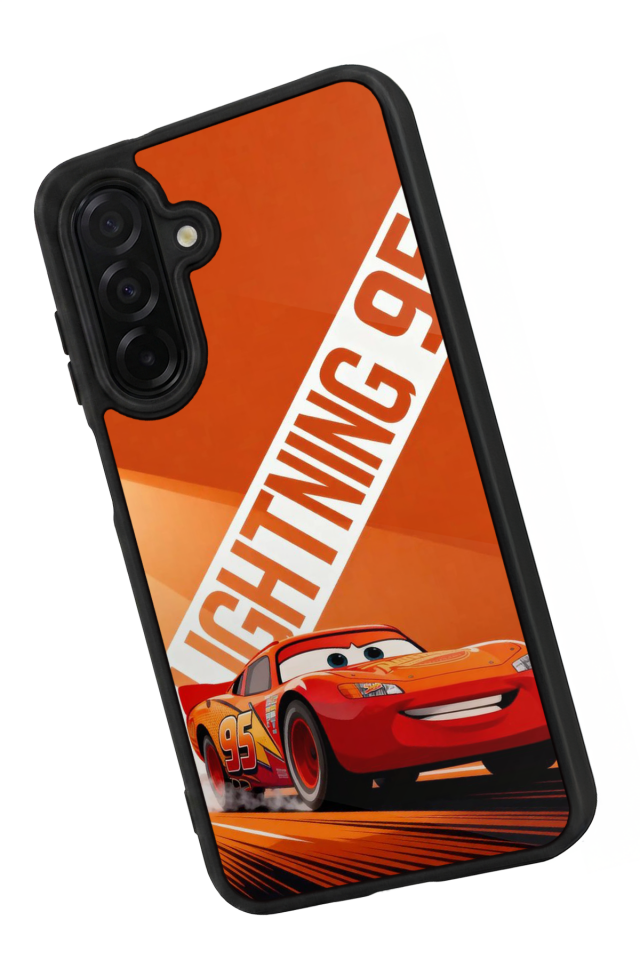 Samsung Galaxy A56 Uyumlu Şimsek McQueen Tasarımlı Glossy Premium Kılıf