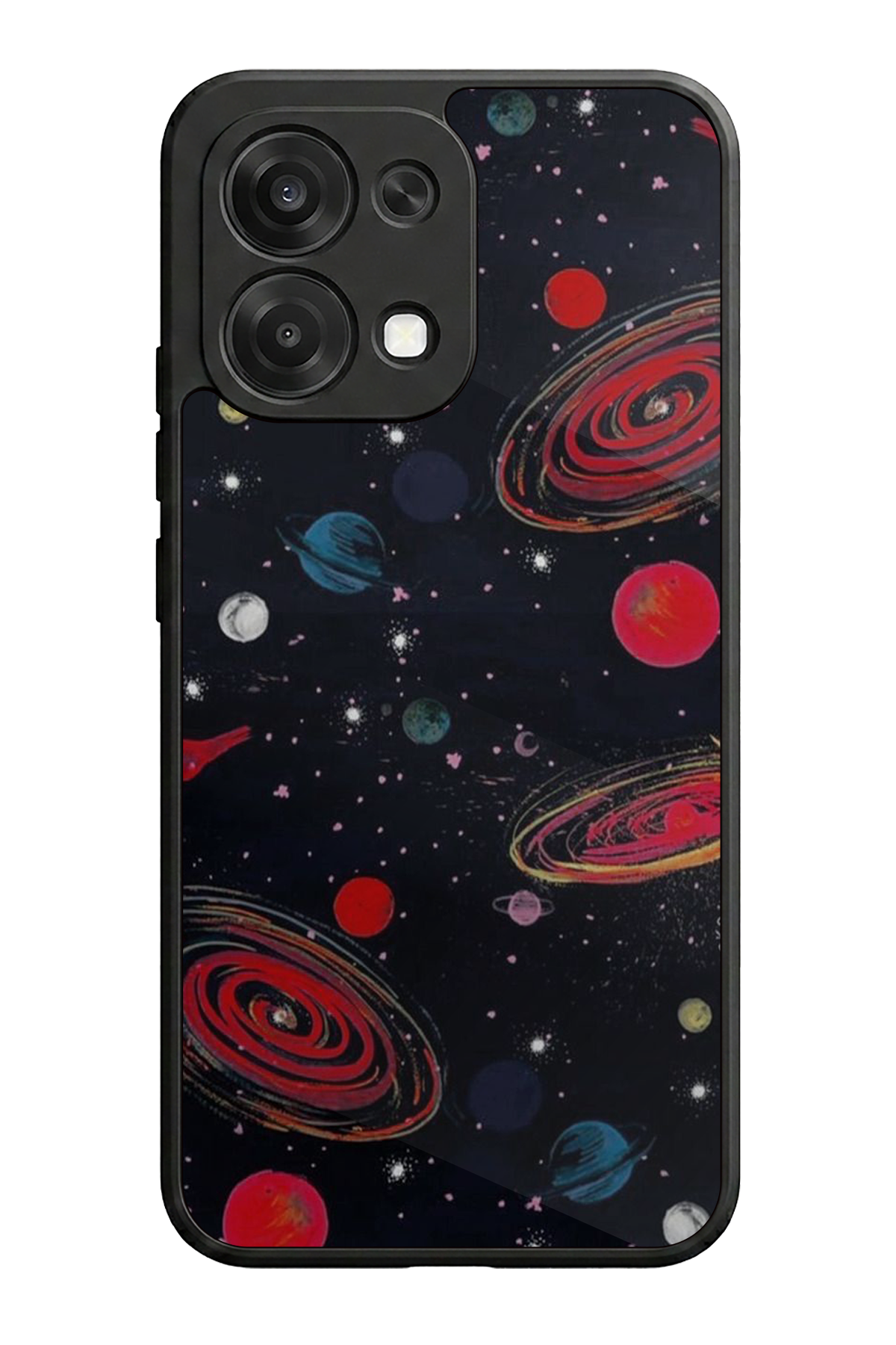 Oppo A6 Pro Uyumlu Uzay Tasarımlı Glossy Premium Kılıf