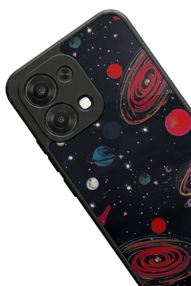 Oppo A6 Pro Uyumlu Uzay Tasarımlı Glossy Premium Kılıf