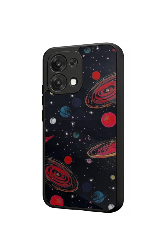 Oppo A6 Pro Uyumlu Uzay Tasarımlı Glossy Premium Kılıf