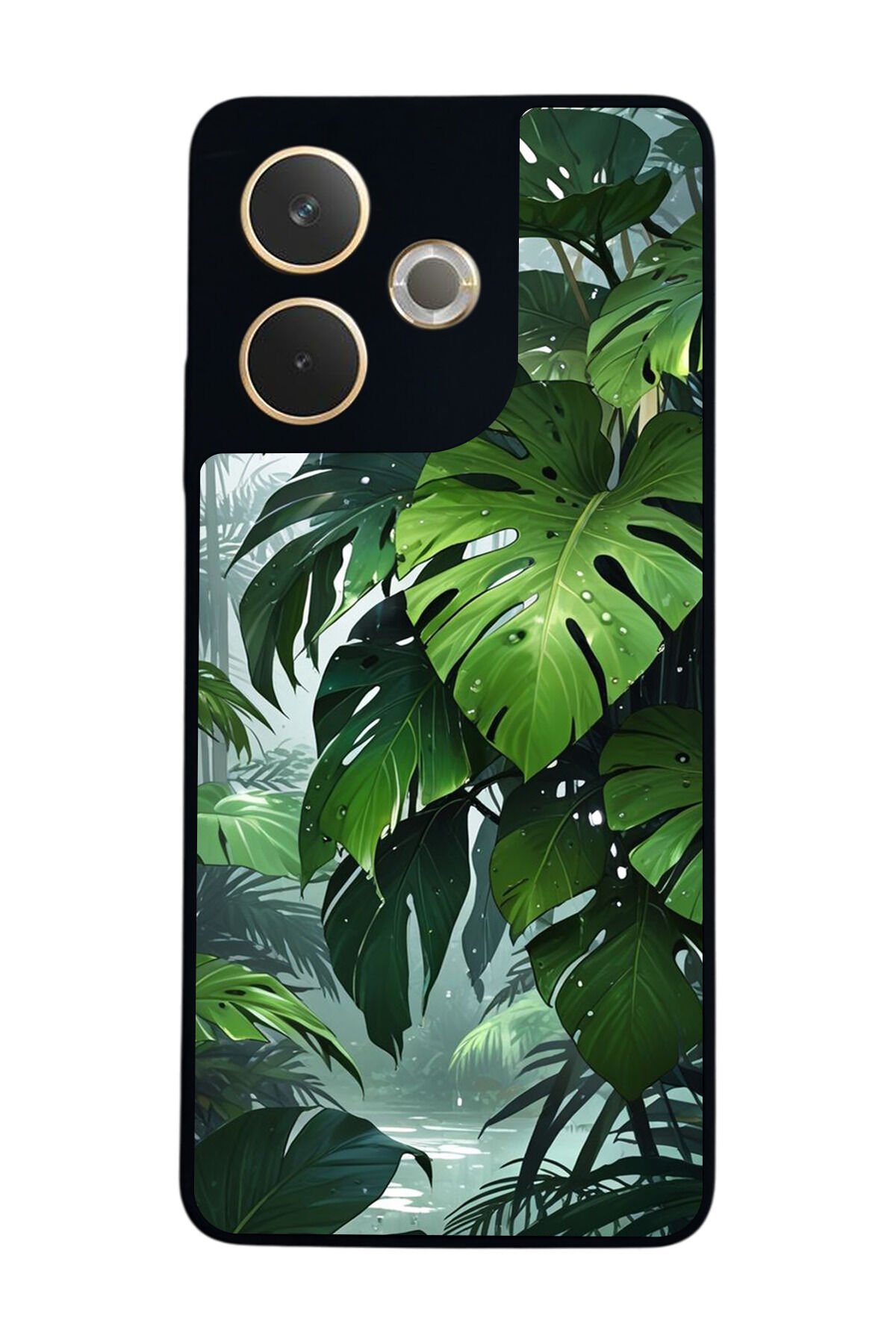 Oppo A5 Pro Uyumlu Botanik Tasarımlı Glossy Premium Kılıf