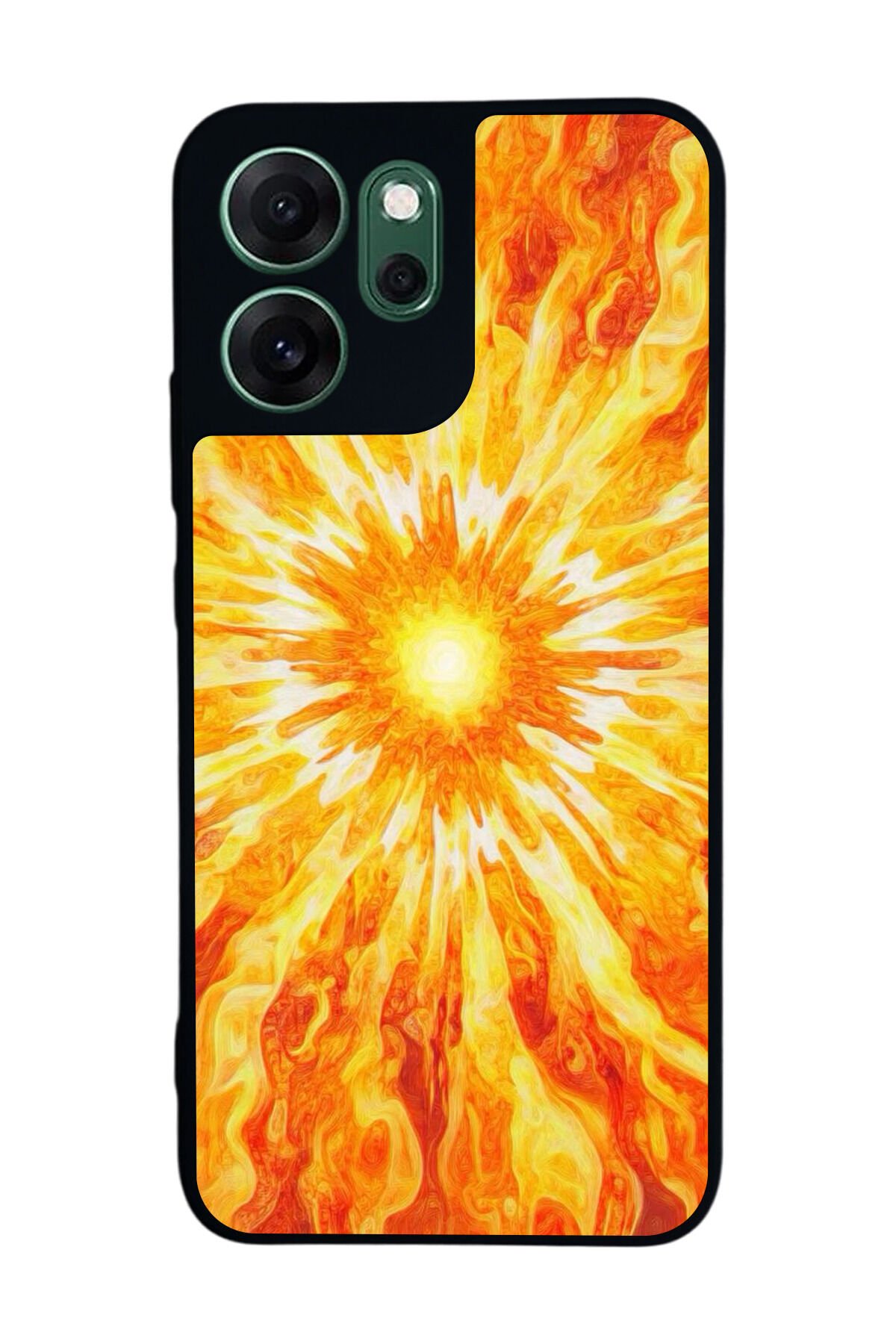 Oppo Reno 14F Uyumlu Güneş Tasarımlı Glossy Premium Kılıf