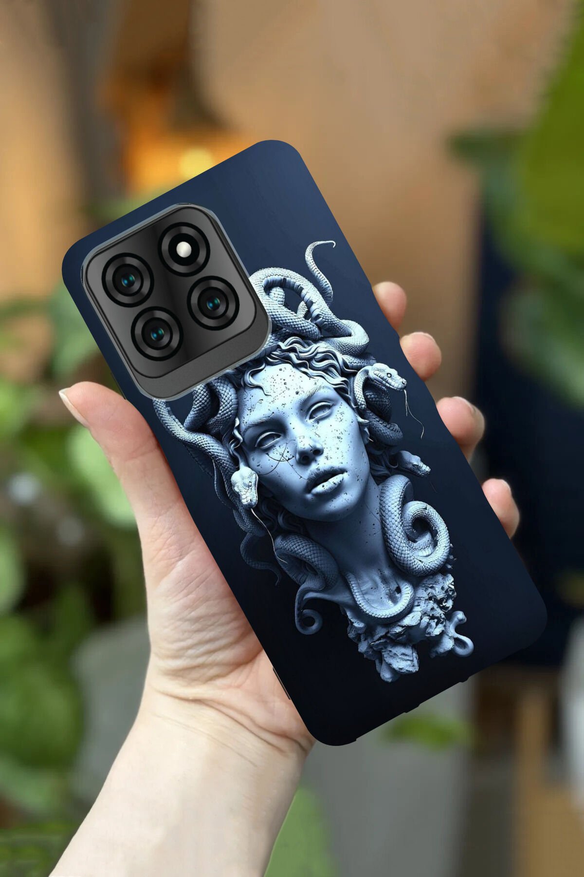 Reeder S71 Uyumlu Kamera Korumalı Medusa Desenli HD Baskılı Silikon Kılıf