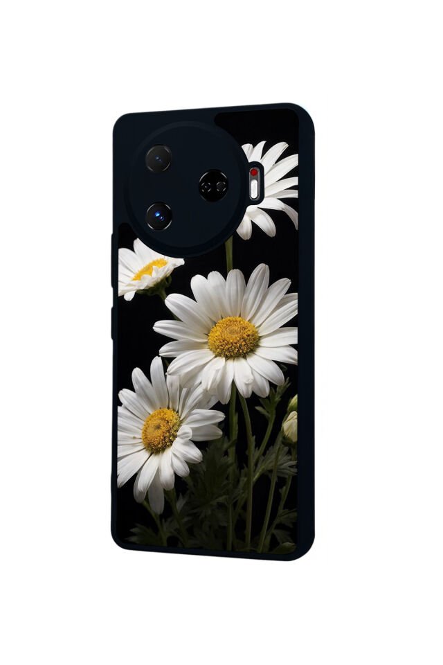 Tecno Camon 30 Pro Uyumlu Papatya Tasarımlı Glossy Premium Kılıf