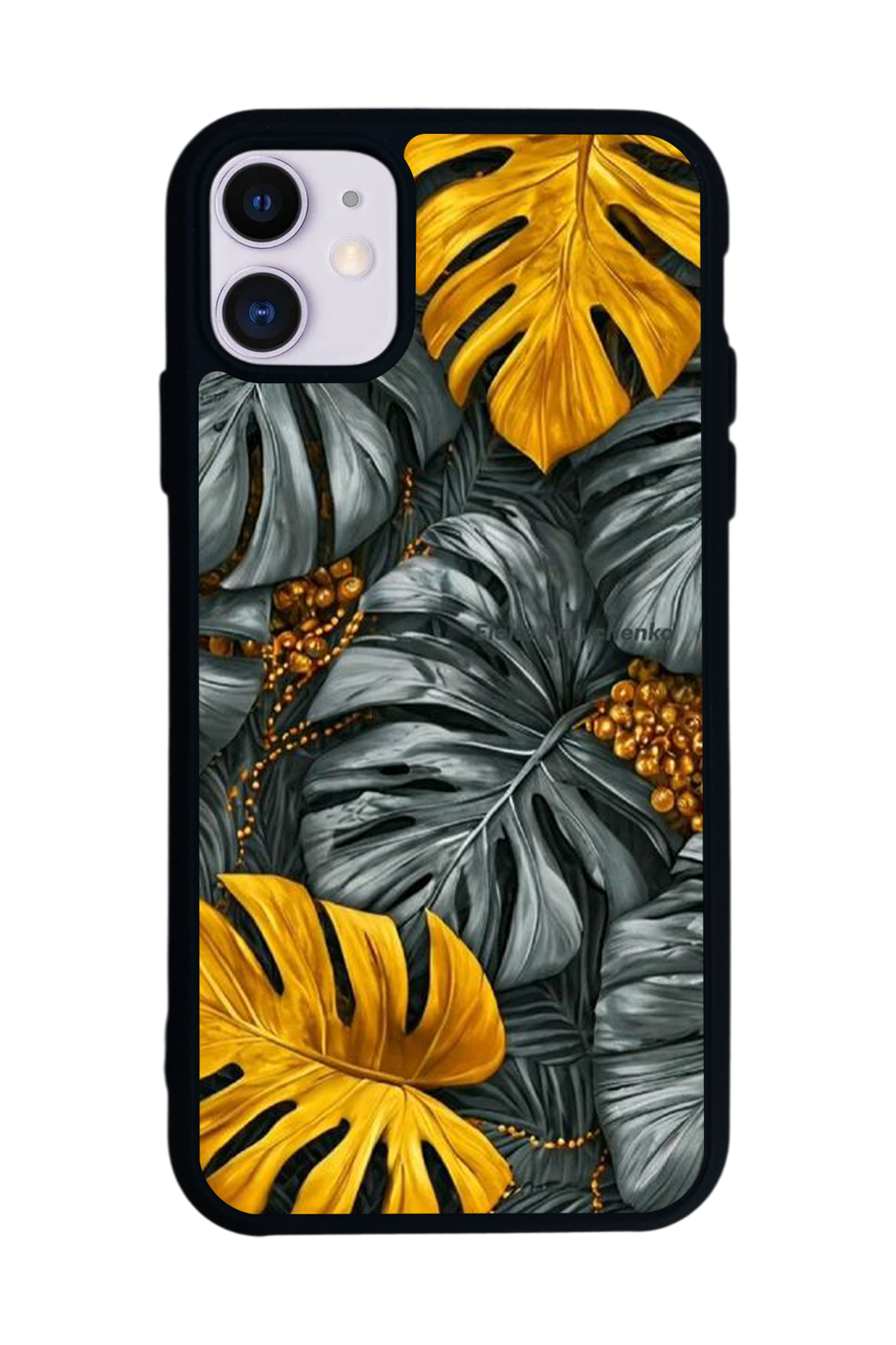 iPhone 11 Uyumlu Botanik Tasarımlı Glossy Premium Kılıf