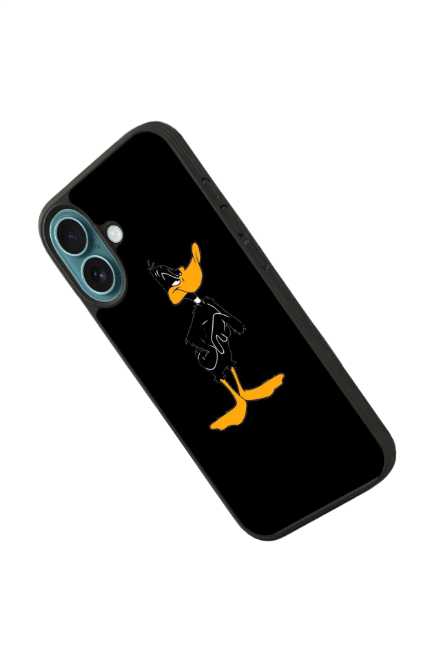 iPhone 16 Uyumlu Daffy duck Tasarımlı Glossy Premium Kılıf