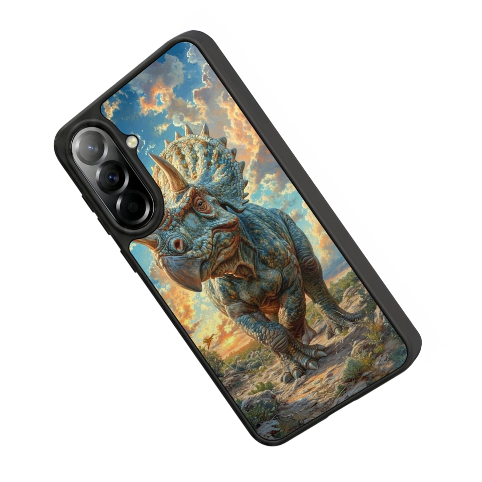 Samsung Galaxy A57 Uyumlu Dinazor Tasarımlı Glossy Premium Kılıf