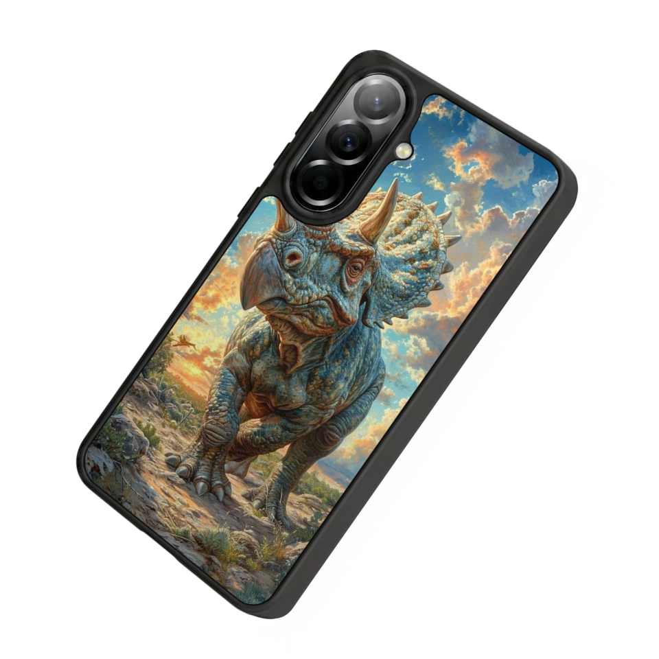 Samsung Galaxy A57 Uyumlu Dinazor Tasarımlı Glossy Premium Kılıf