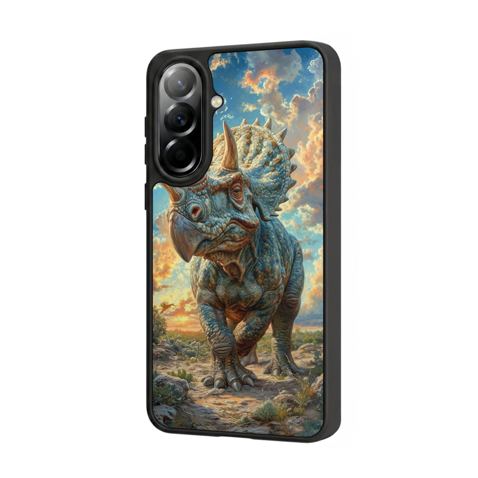 Samsung Galaxy A57 Uyumlu Dinazor Tasarımlı Glossy Premium Kılıf