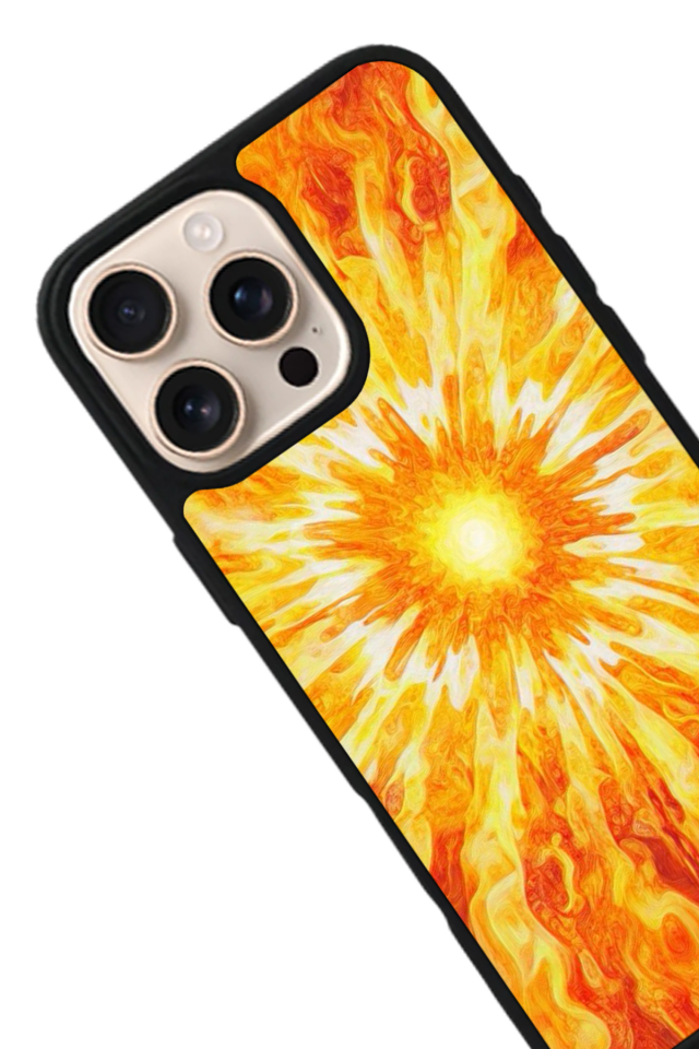 iPhone 15 Pro Uyumlu Gunes Tasarımlı Glossy Premium Kılıf