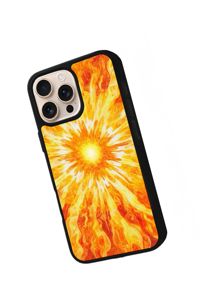 iPhone 15 Pro Uyumlu Gunes Tasarımlı Glossy Premium Kılıf