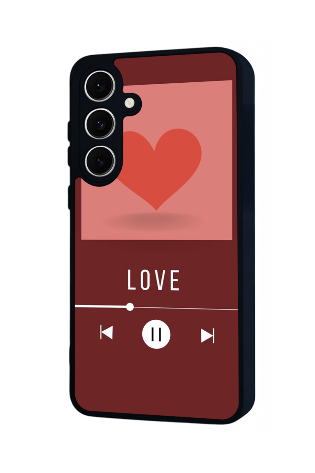 Samsung Galaxy S24 FE Uyumlu Kalp Love Tasarımlı Glossy Premium Kılıf