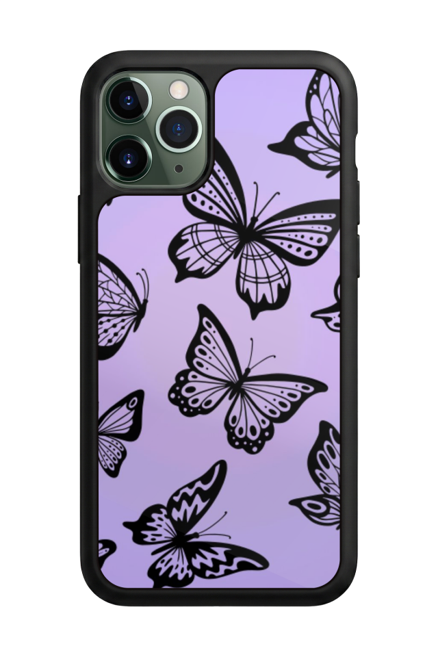 iPhone 11 Pro Max Uyumlu Kelebek Tasarımlı Glossy Premium Kılıf