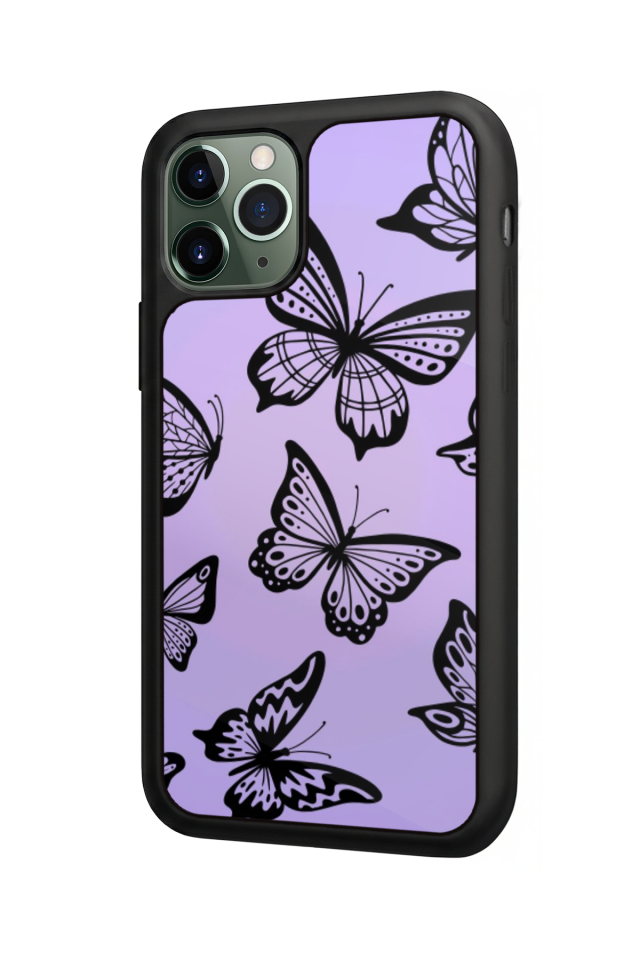 iPhone 11 Pro Max Uyumlu Kelebek Tasarımlı Glossy Premium Kılıf