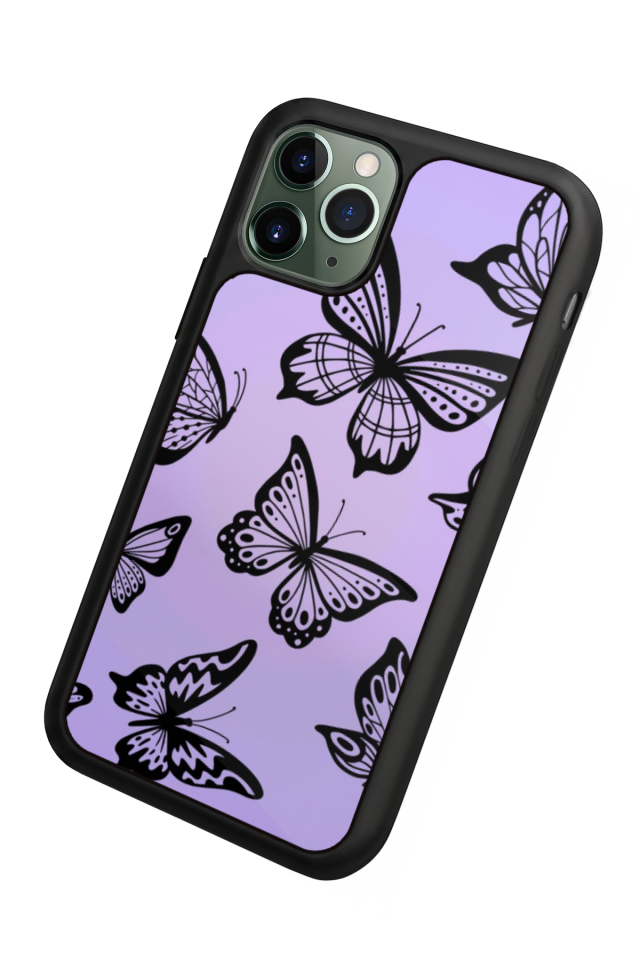 iPhone 11 Pro Max Uyumlu Kelebek Tasarımlı Glossy Premium Kılıf