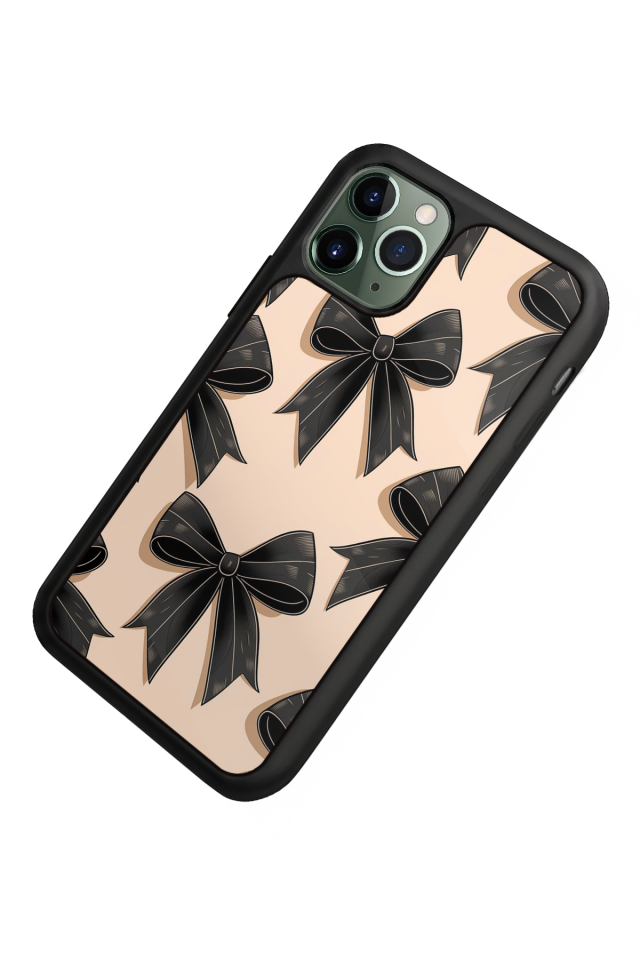 iPhone 11 Pro Uyumlu Kurdele Tasarımlı Glossy Premium Kılıf