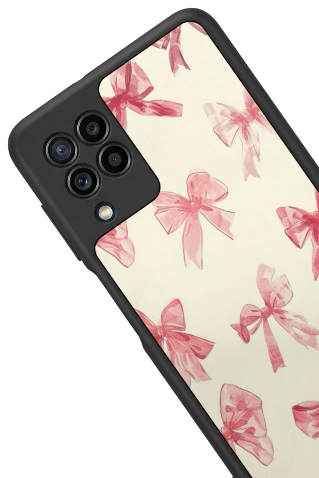 Samsung Galaxy M22 Uyumlu Kurdele Tasarımlı Glossy Premium Kılıf