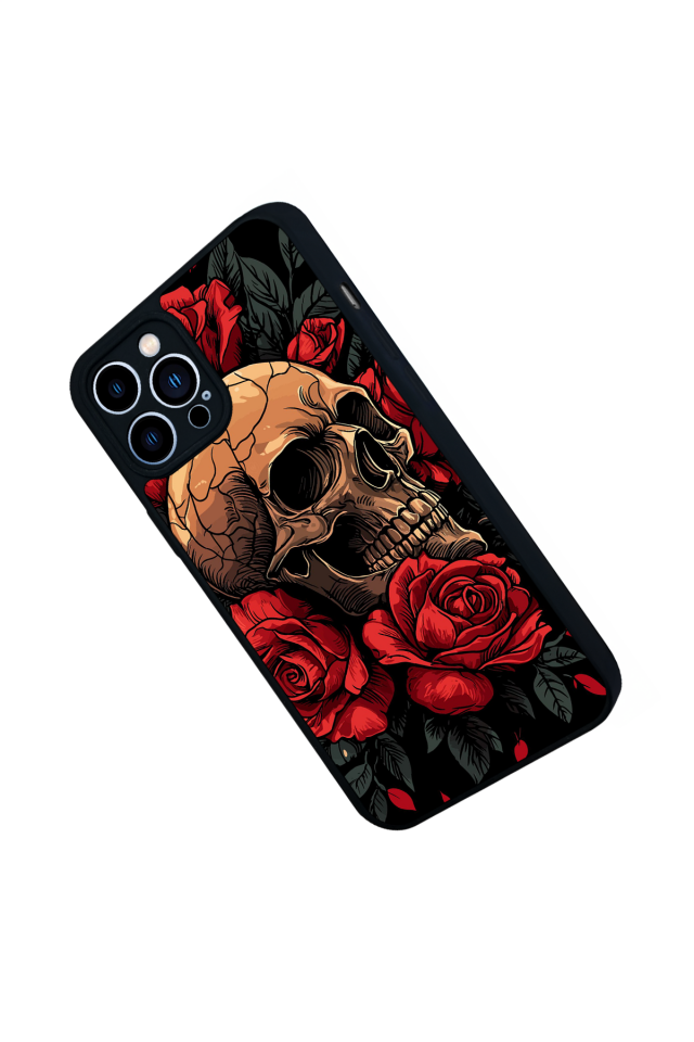 iPhone 12 Pro Max Uyumlu KuruKafa Tasarımlı Glossy Premium Kılıf