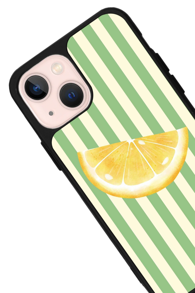 iPhone 14 Plus Uyumlu Limon Tasarımlı Glossy Premium Kılıf