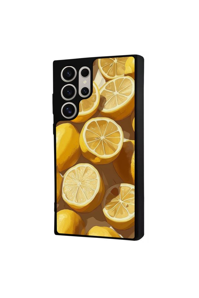 Samsung Galaxy S22 Ultra Uyumlu Limon Tasarımlı Glossy Premium Kılıf