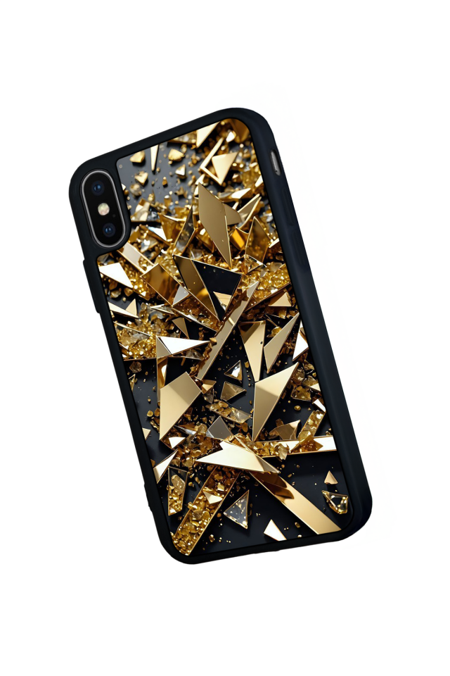 iPhone XS Max Uyumlu Mermer Marble Tasarımlı Glossy Premium Kılıf