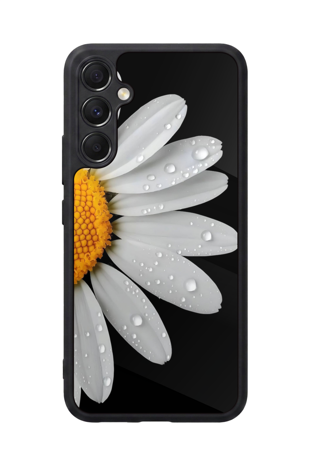 Samsung Galaxy M34 Uyumlu Papatya Tasarımlı Glossy Premium Kılıf