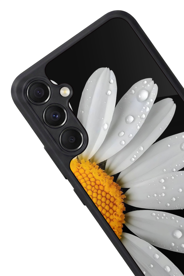 Samsung Galaxy M34 Uyumlu Papatya Tasarımlı Glossy Premium Kılıf