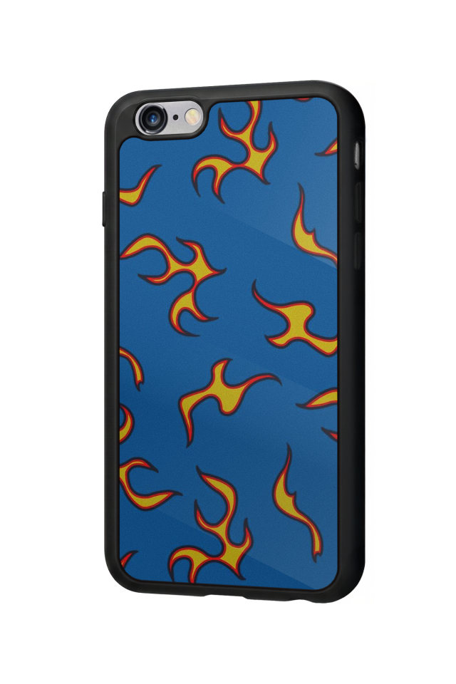 iPhone 6s Plus Uyumlu Retro Flame Patterns Tasarımlı Glossy Premium Kılıf