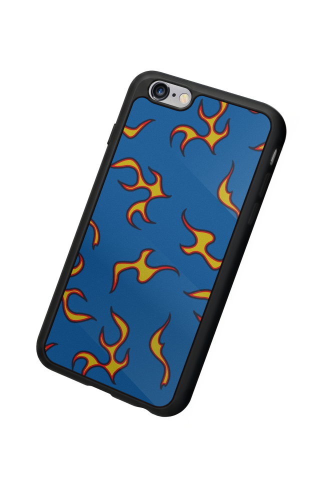 iPhone 6s Plus Uyumlu Retro Flame Patterns Tasarımlı Glossy Premium Kılıf
