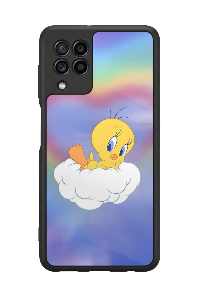 Samsung Galaxy M32 Uyumlu Tweety Tasarımlı Glossy Premium Kılıf