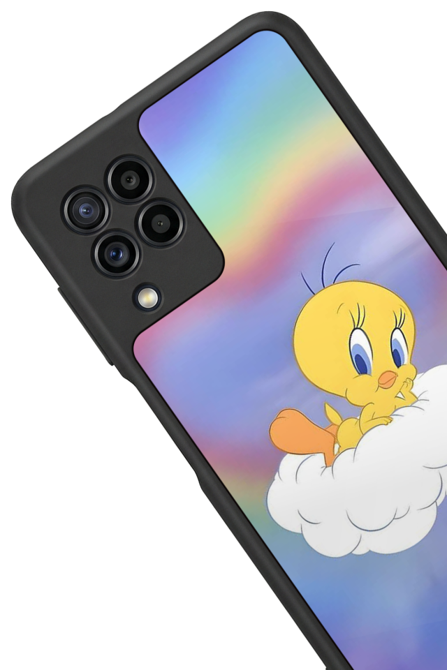 Samsung Galaxy M32 Uyumlu Tweety Tasarımlı Glossy Premium Kılıf
