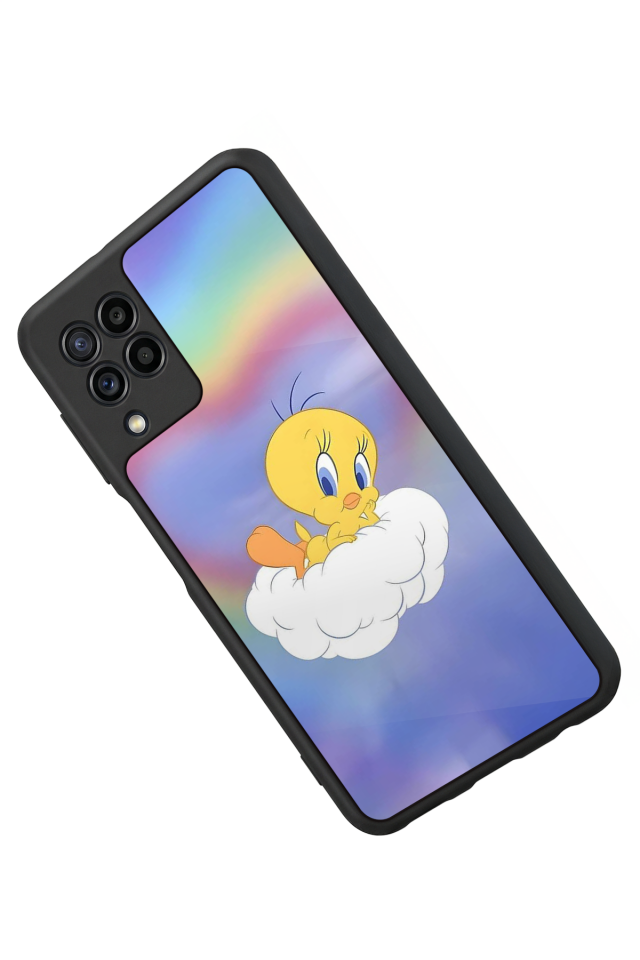 Samsung Galaxy M32 Uyumlu Tweety Tasarımlı Glossy Premium Kılıf