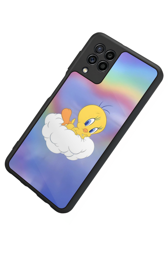 Samsung Galaxy M32 Uyumlu Tweety Tasarımlı Glossy Premium Kılıf