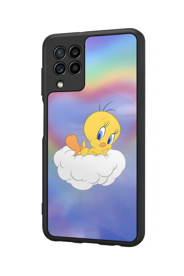 Samsung Galaxy M32 Uyumlu Tweety Tasarımlı Glossy Premium Kılıf