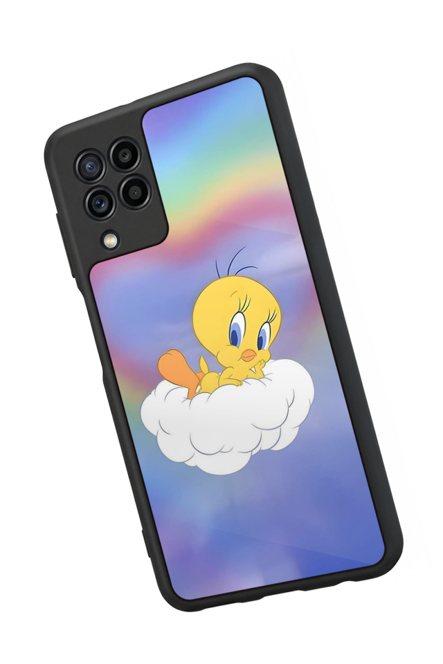 Samsung Galaxy M32 Uyumlu Tweety Tasarımlı Glossy Premium Kılıf